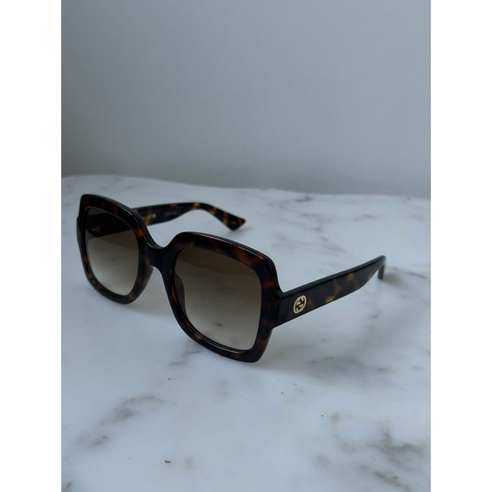 NEW GUCCI GG1337S Brown Havana Square Sunglasses - Picture 5 of 8